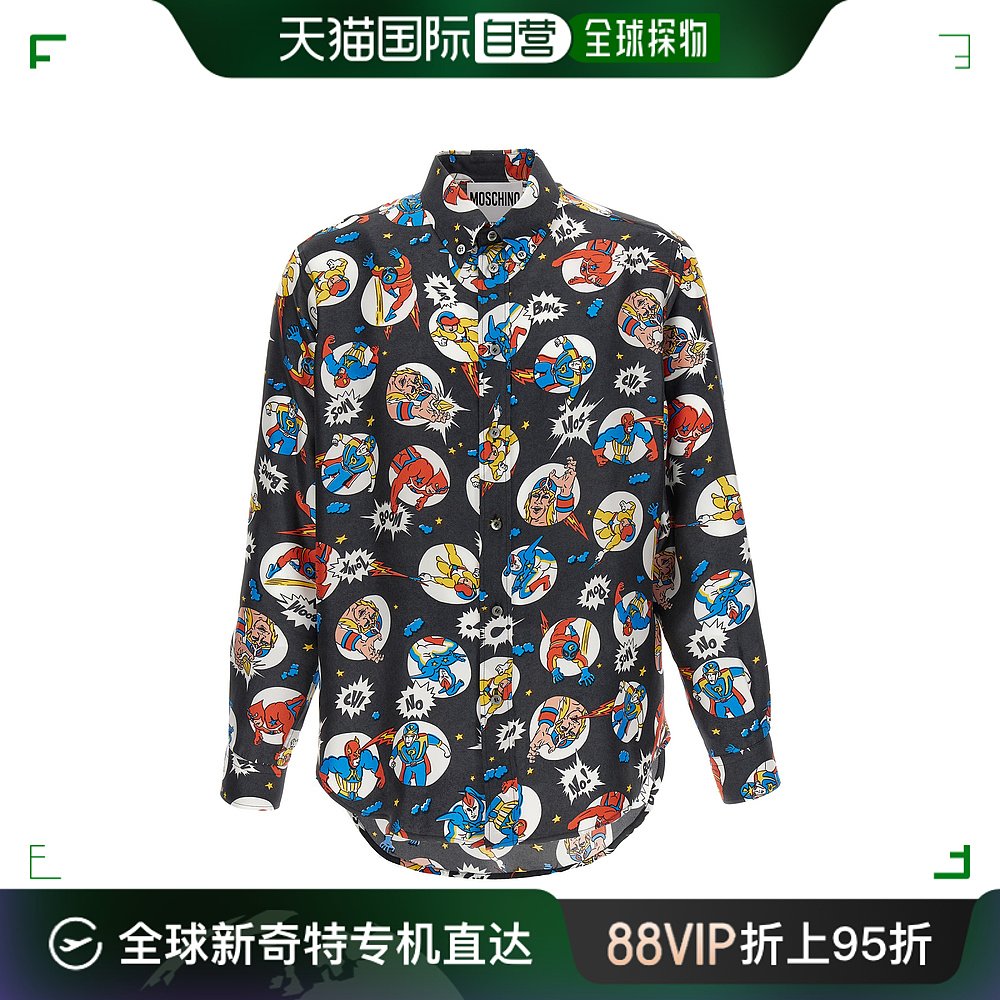 香港直邮潮奢 Moschino莫斯奇诺男士 Fantasy Cartoon衬衫 A02