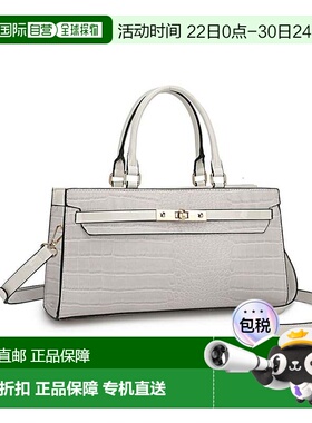 自营mia k collectionMia K的Colby女式手提包-米白色 美国奥莱直