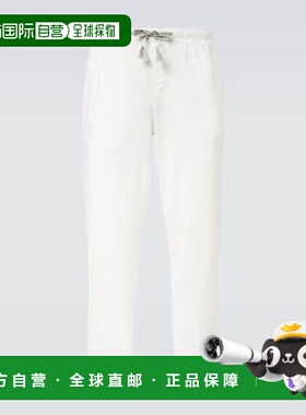 1h可退 香港直邮Orlebar Brown 男士 Sonoran 亚麻混纺直筒长裤