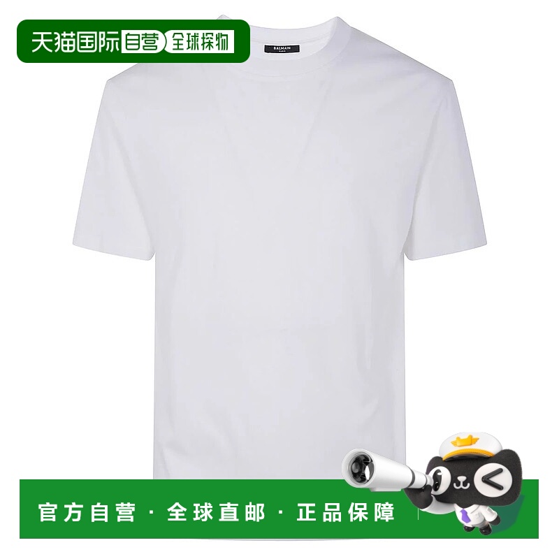 1h可退 香港直邮BALMAIN 男士T恤 FH1EG000BD04 AW2025 白色 Balm
