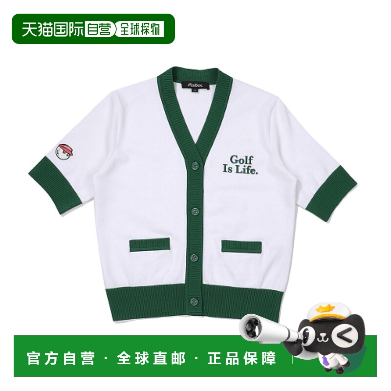 韩国直邮MALBON GOLF 女士毛针织衫Buckets Cardigan M3122PKO12WH