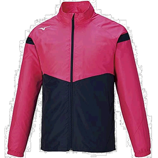 【日本直邮】美津浓Mizuno时尚立领风衣外套32ME1120荧光粉M羊毛