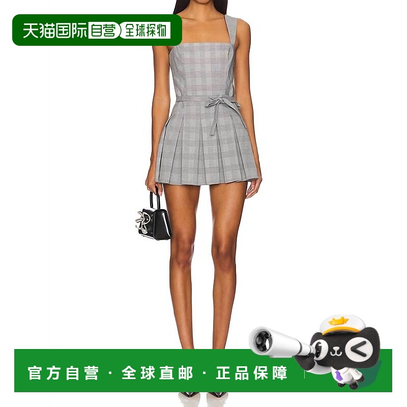 自营amanda uprichardMercy Belted Skort连体裤商务格子-商务格