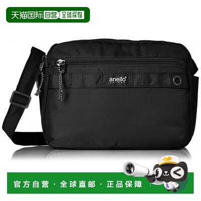 【日本直邮】anello2层圆形的单肩包直流电GU-A0982黑色的斜挎包