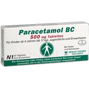 [2 Packs]Paracetamol BC 500 mg Tabletten 10 St (Berlin-Chemi