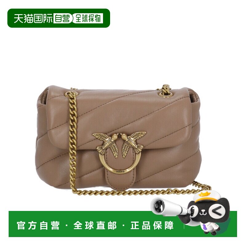 香港直邮PINKO 女士斜挎包 100040A0F2D01 CO 棕色 翻盖单肩包