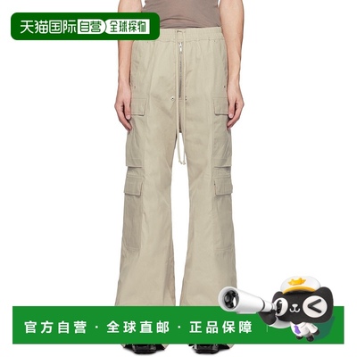 香港直邮Rick Owens 瑞克 欧文斯 男士 灰白色 Cargobelas 工装裤