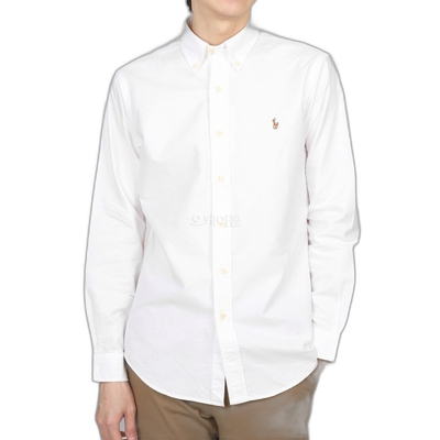 韩国直邮Polo Ralphlauren衬衫男女同款白色系扣时尚外穿舒适柔软
