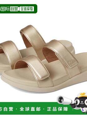 自营Women's FitFlop F-Mode Go Sandals Platino Faux Leather T