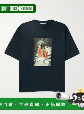 1h可退 香港直邮Acne Studios 艾克妮 男士 Edlund 徽标印花棉针T