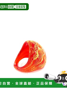 自营 savvy cie jewelsITALIAN MURANO GLASS RING - red 美国奥