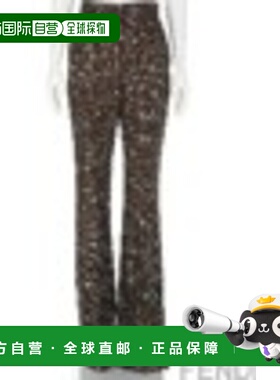 1h可退 香港直邮Fendi 芬迪 女士 铁锈色羊毛羊驼毛裤子 FR6648AY