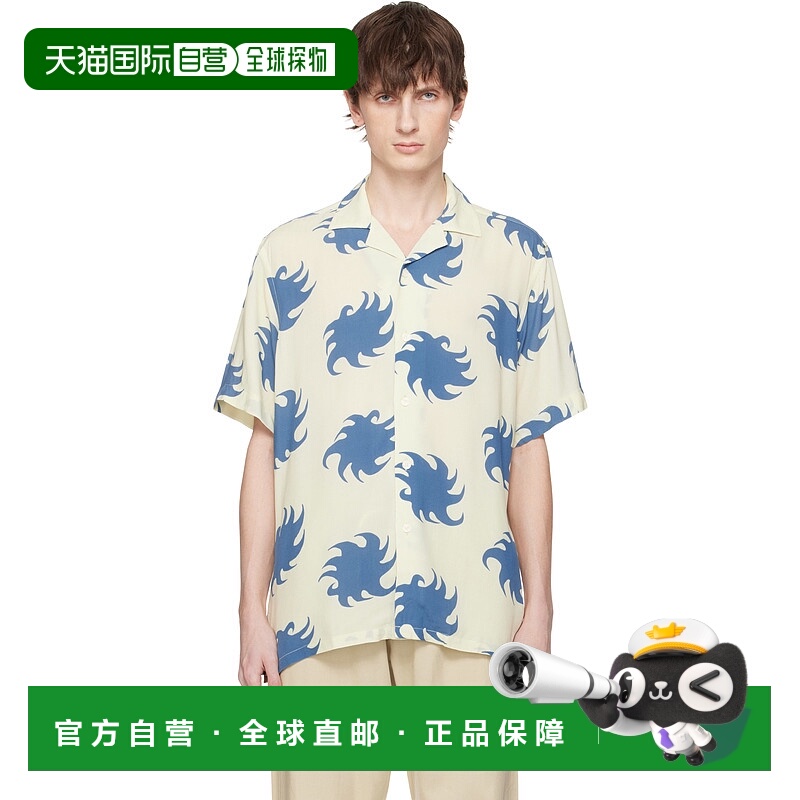 1h可退 香港直邮潮奢 OAS 男士 灰白色 & 蓝色 Sky Ember Viscose