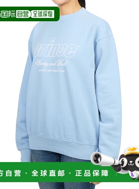 1h可退 香港直邮SPORTY & RICH 女士 CR1061BL 蓝色T恤 CR1061BLB