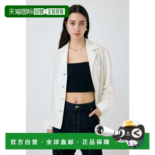 日本直邮MOUSSY 缎面衬衫 米白色