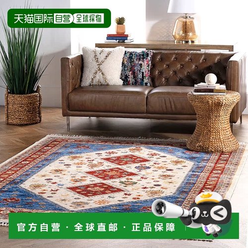 自营 nuLOOM Romee Medallion 流苏小地毯 - 蓝色 美国奥莱直发