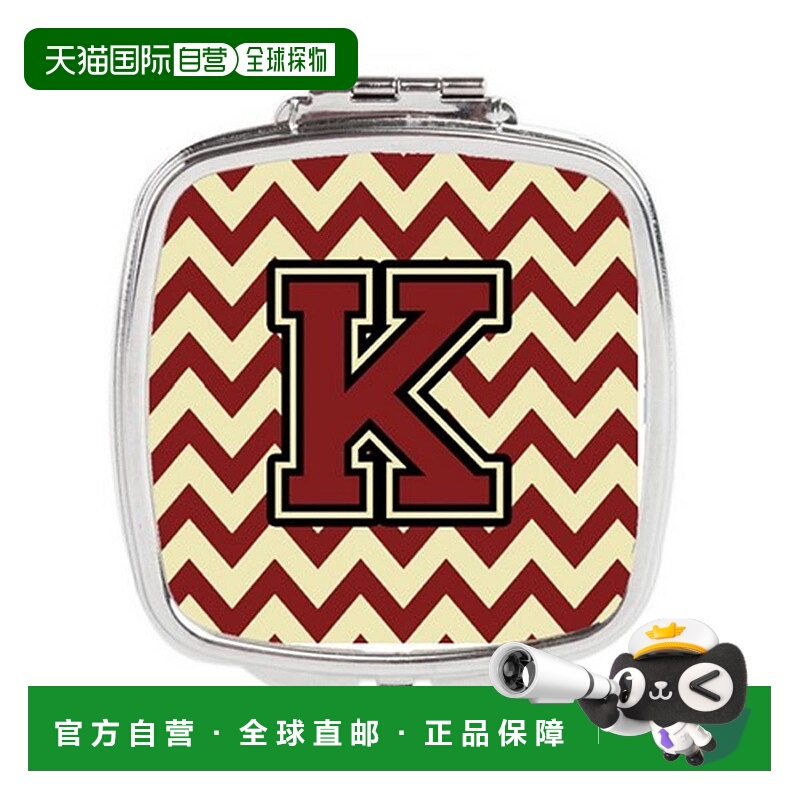 自营 Carolines Treasures CJ1061-KSCM 字母 K 雪佛龙栗色正品