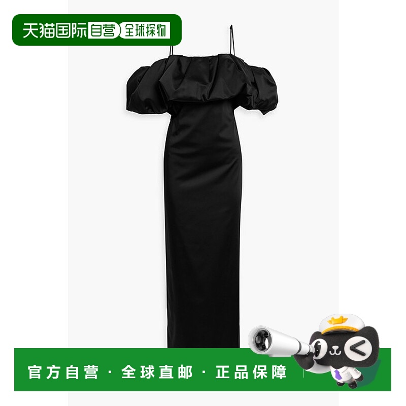 1h可退 香港直邮Simkhai 女士 Dorina 露肩荷叶边塔夫绸长款连衣