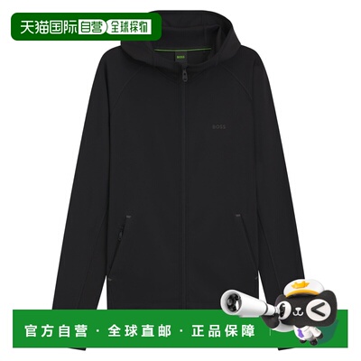 香港直邮BOSS 男士卫衣 50531224001 AW2025 黑色 Hooded sweatsh