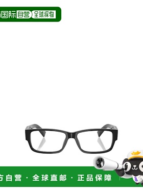 香港直邮PRADA 男士眼镜 PRB09V16K1O1 SS2025 黑色 全框平光镜