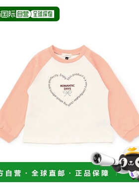 日本直邮Seraph儿童宽松半袖T恤 女孩设计感长袖上衣 蕾丝装饰 S1