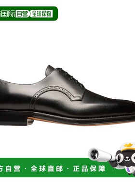 自营 Bally Scamardo 6193726 Men's Black Leather Derby Shoes