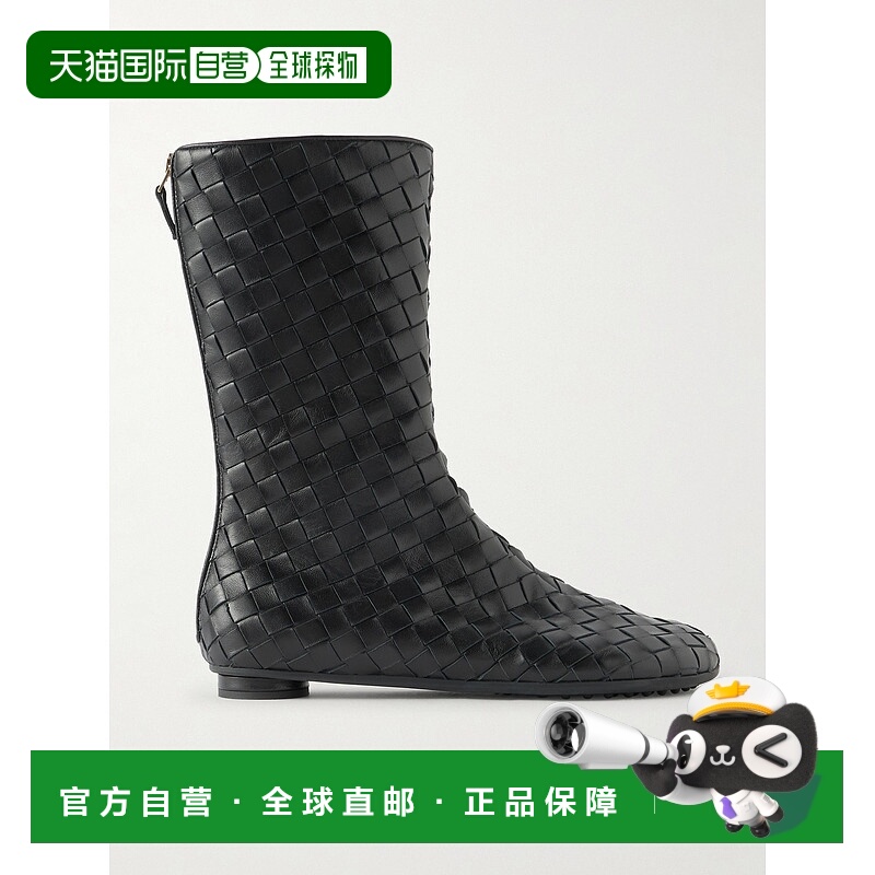 香港直邮Bottega Veneta 葆蝶家 女士 Atomic 编织皮质短靴 85591