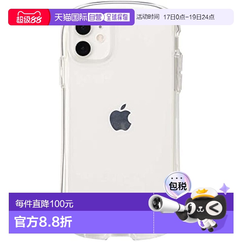 【日本直邮】Hamee 手机壳 iPhone 11/iPhone XR 透明 带挂带孔