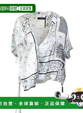 自营amiri灰色 Bandana Reconstruct 裹身衬衫 - 图案 美国奥莱直