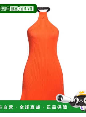 香港直邮Courreges 女士 夏装连衣裙 orange 橙色时尚舒适包臀裙