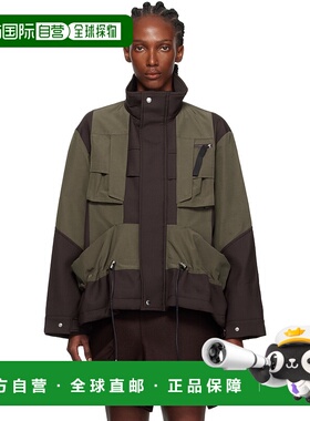 1h可退 香港直邮潮奢 Sacai 女士 棕色 & 卡其色 Suiting Bonding