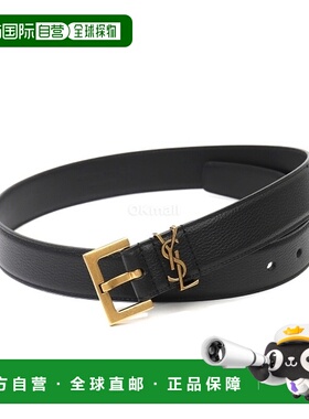 韩国直邮SAINT LAURENT PARIS 634437 DTI0W 1000 腰带牛皮