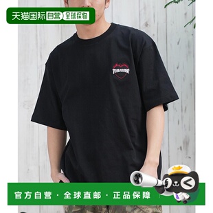 1h可退 日本直邮THRASHER 纯棉刺绣LOGO短袖T恤 男女同款 252TH1S