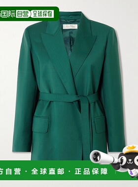 1h可退 香港直邮潮奢 MaxMara 麦斯玛拉 女士 Talento 繫帶長袖夾