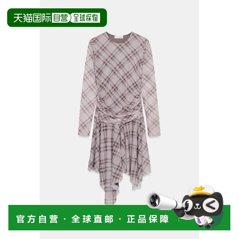 日本直邮Zara格子图案雪纺连衣裙