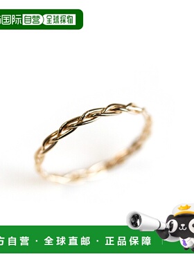 1h可退 日本直邮cui-cui K10YG 黄金细款编织风戒指 755445cuicui