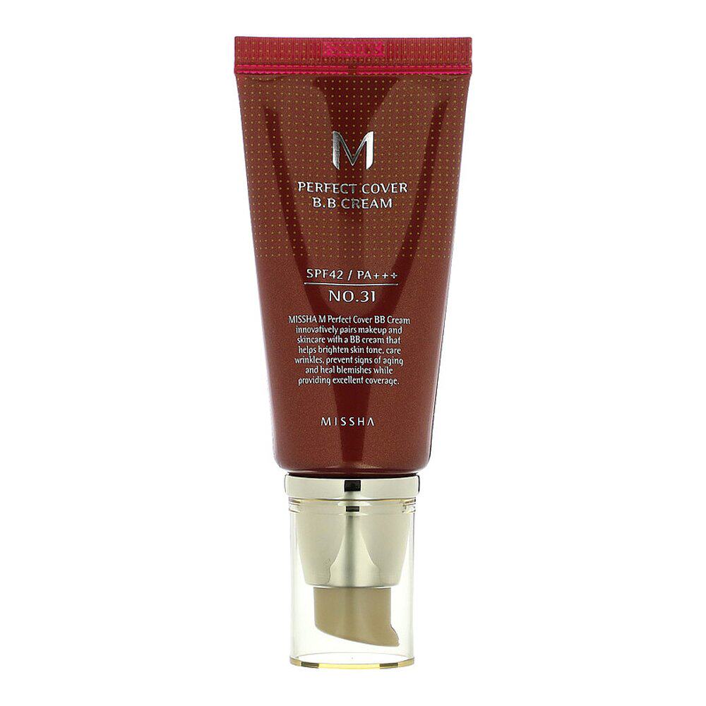 美国直邮Missha谜尚遮瑕BB霜防晒霜SPF42米色自然50ml
