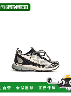 自营off-white'Ow'灰色聚氨酯混合运动鞋-灰色 美国奥莱直发