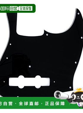日本直邮芬达复古70年代式爵士贝斯琴体护板黑色10孔3 Ply拾音器