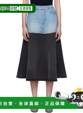 1h可退 香港直邮潮奢 SEA 海洋 女士 蓝色 & 黑色 Elle 牛仔半身