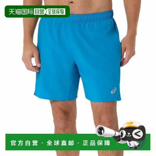 日本直邮ASICS 男士跑步短裤 Running Dry 7英寸 蓝色 S-L 2011D2