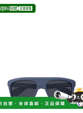 1h可退 香港直邮Gucci 古驰 男士 矩形太阳镜 GG1570S blue蓝色