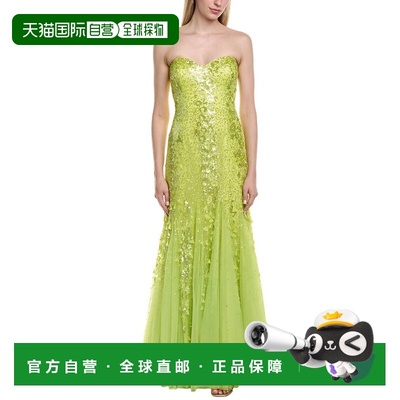 自营issue New York Tulle Sequin Maxi Dress - chartreuse 美国