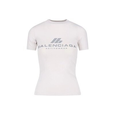 BALENCIAGA 女士T恤 768075TQVU19016 AW2024 白色