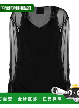 香港直邮GIVENCHY 女士衬衫 BW618Q152V001 SS2024 黑色 Semi-she