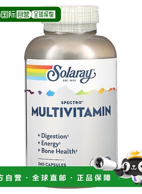 香港直邮Solaray,Spectro 多种维生素，不含铁，360 粒胶囊