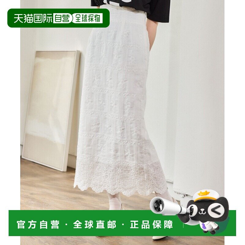 日本直邮mysty woman 女装 拼接蕾丝窄裙 660066半身裙包臀裙