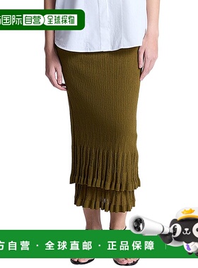 自营 A.L.C.Lexi裙子-棕色 百褶裙半身裙美国直发奥莱