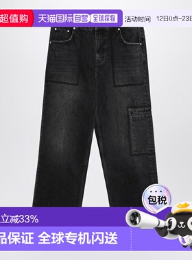 1h可退 香港直邮Represent 男士 水洗黑色牛仔裤 MLM61042DE01