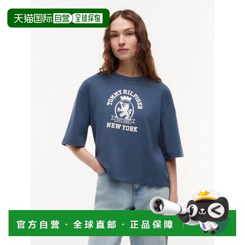 日本直邮tommy hilfiger 服装菱形纹圆领短袖T恤